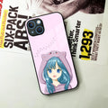 Purple Aesthetic Girl With Cat Phone Glass Case Cover For iPhone - ShopOnCliQ