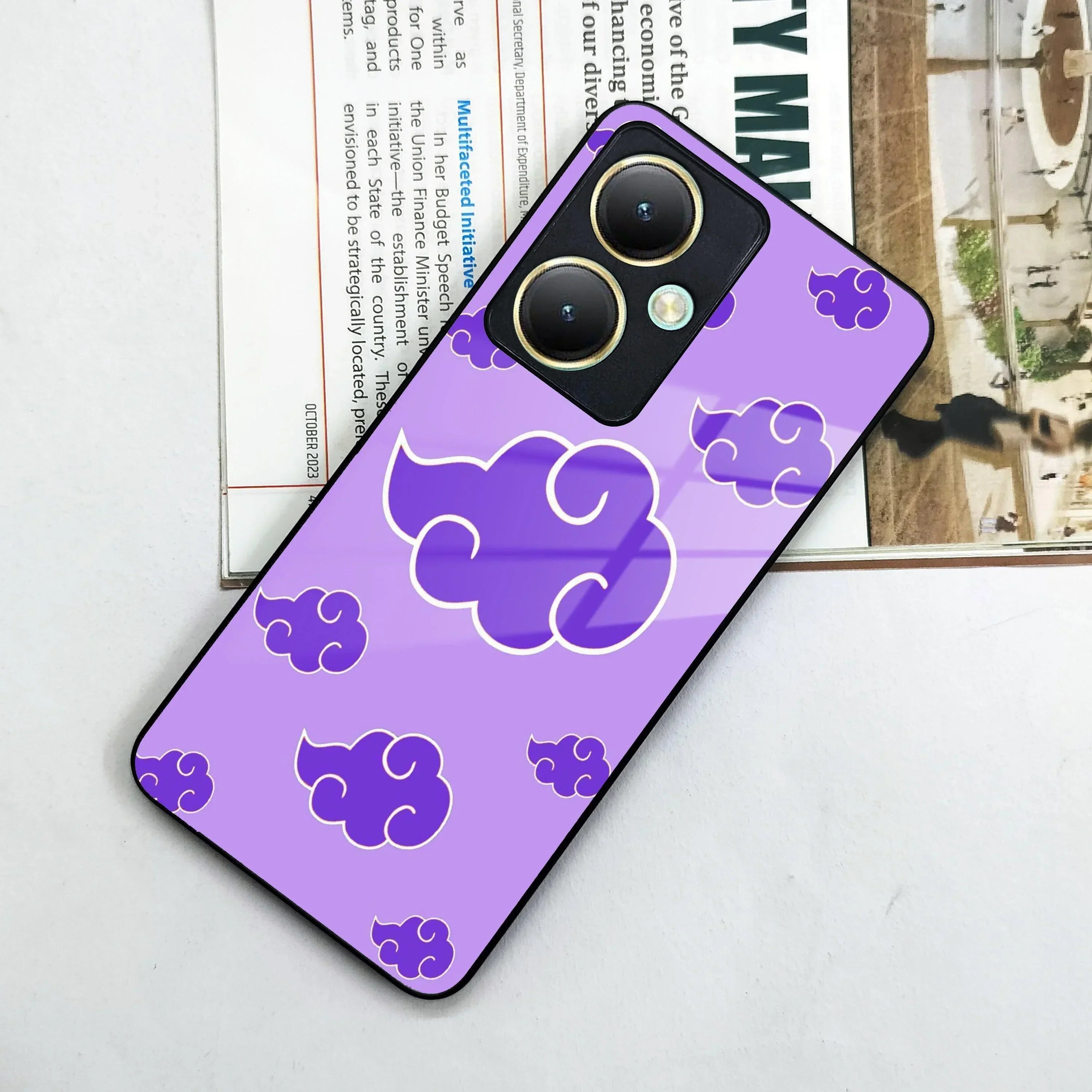 Purple Cloud Mobile Glass Phone Case For Vivo - ShopOnCliQ