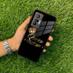 Cute Queen With Crown Glass Case For iQOO - ShopOnCliQ