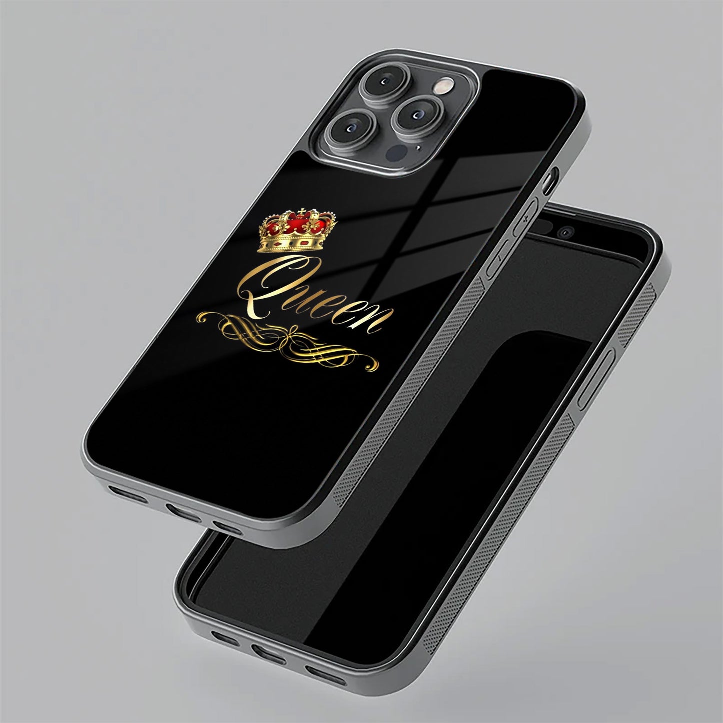 Cute Queen With Crown Glass Case For Realme/Narzo