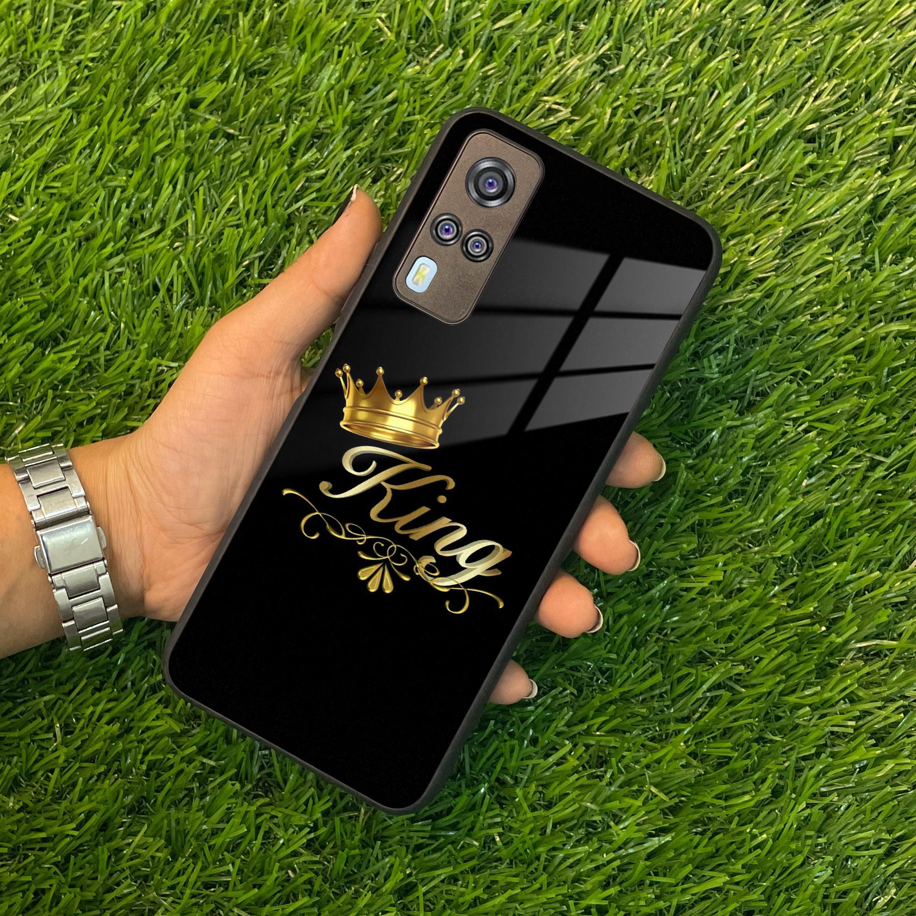 Cute King With Crown Glass Case For Vivo - ShopOnCliQ