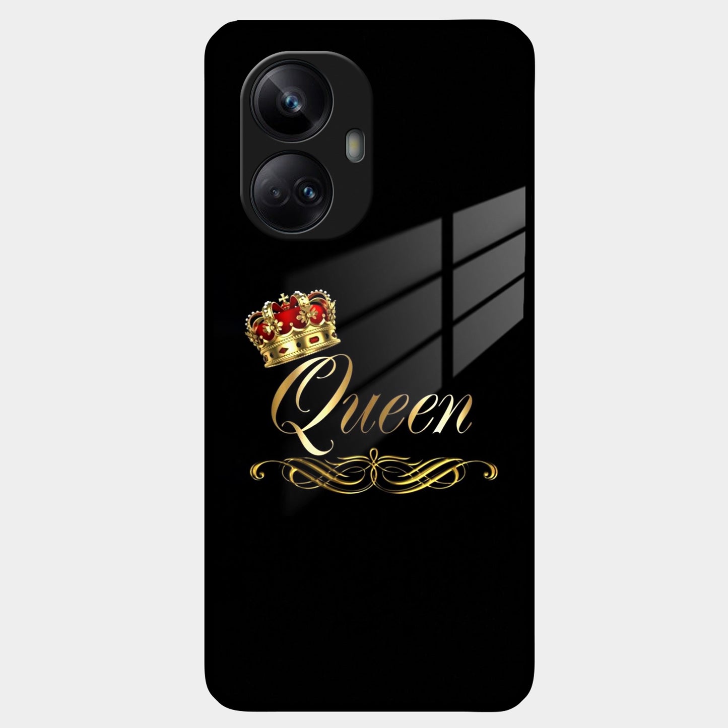 Cute Queen With Crown Glass Case For Realme/Narzo