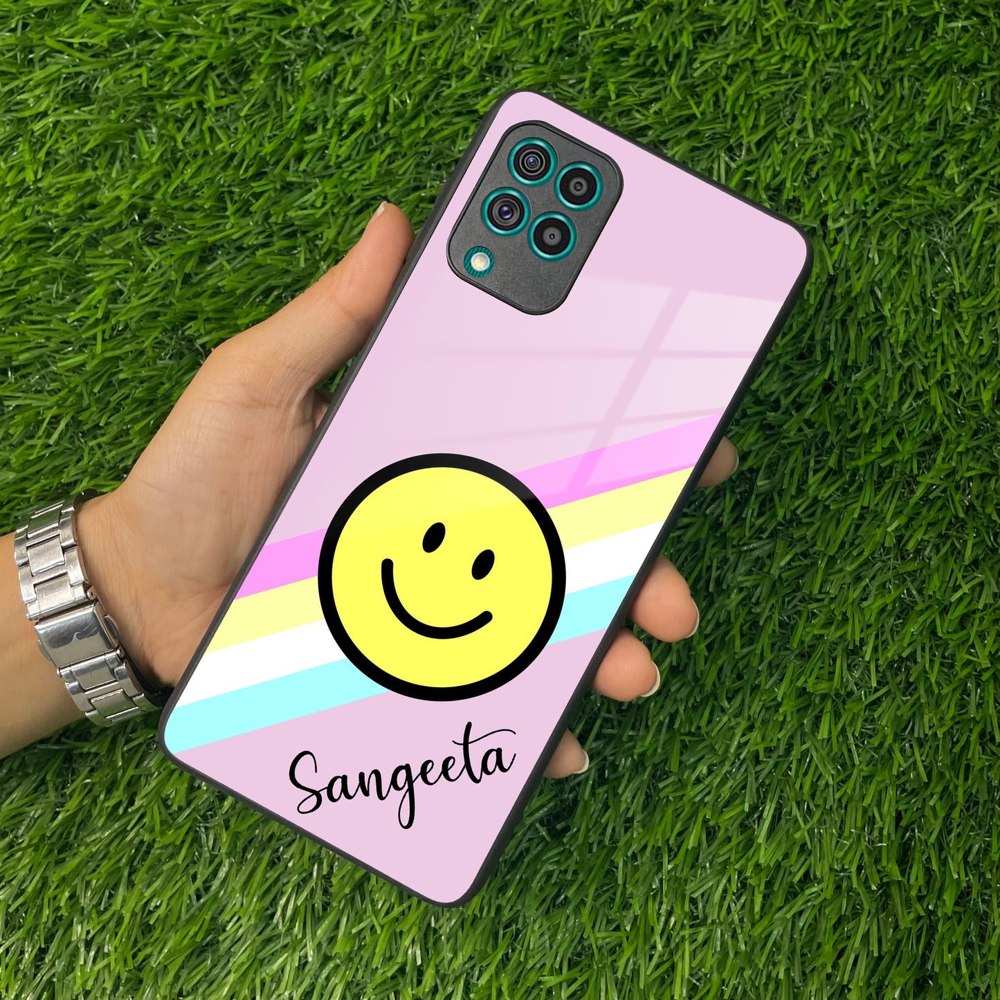 Smiley Glass Case Cover For Samsung