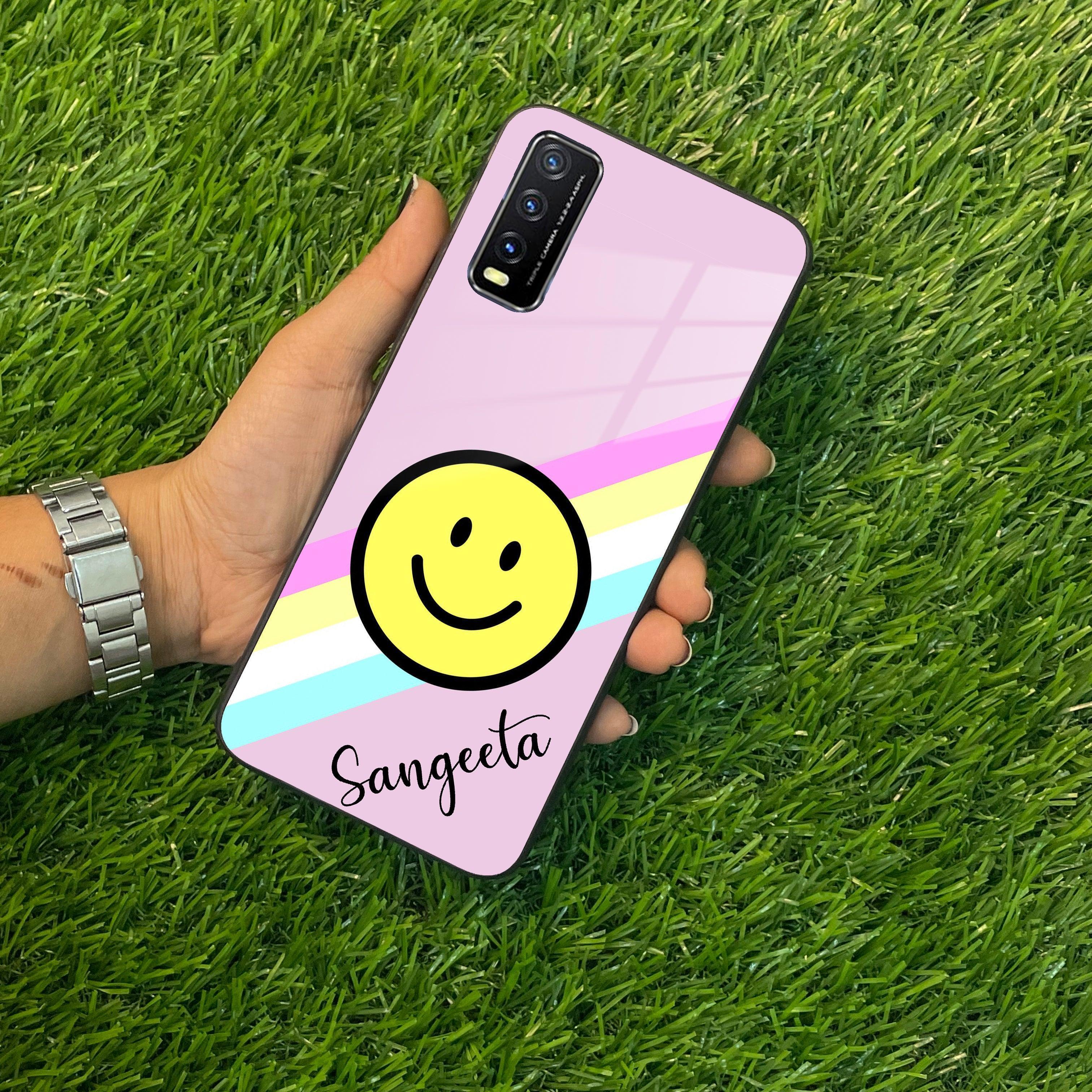 Smiley Glass Case Cover For Vivo - ShopOnCliQ