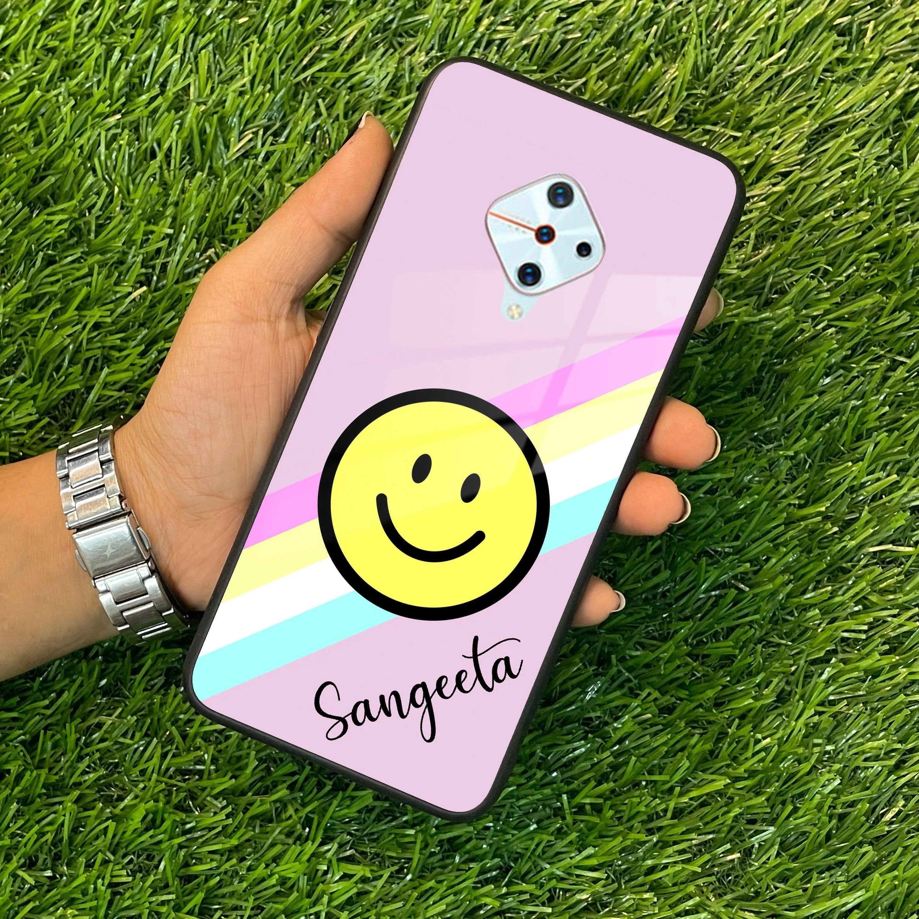Smiley Glass Case Cover For Vivo - ShopOnCliQ