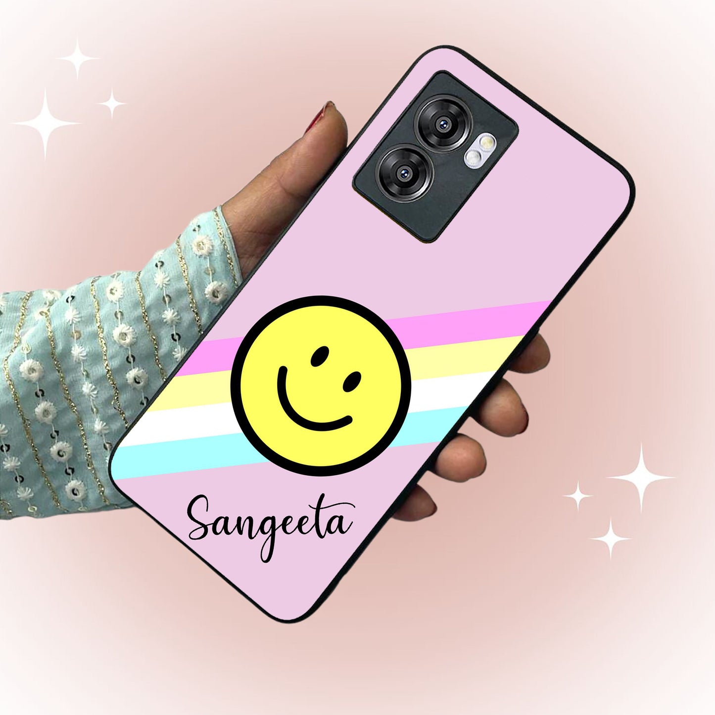 Smiley Glass Case Cover For Oppo