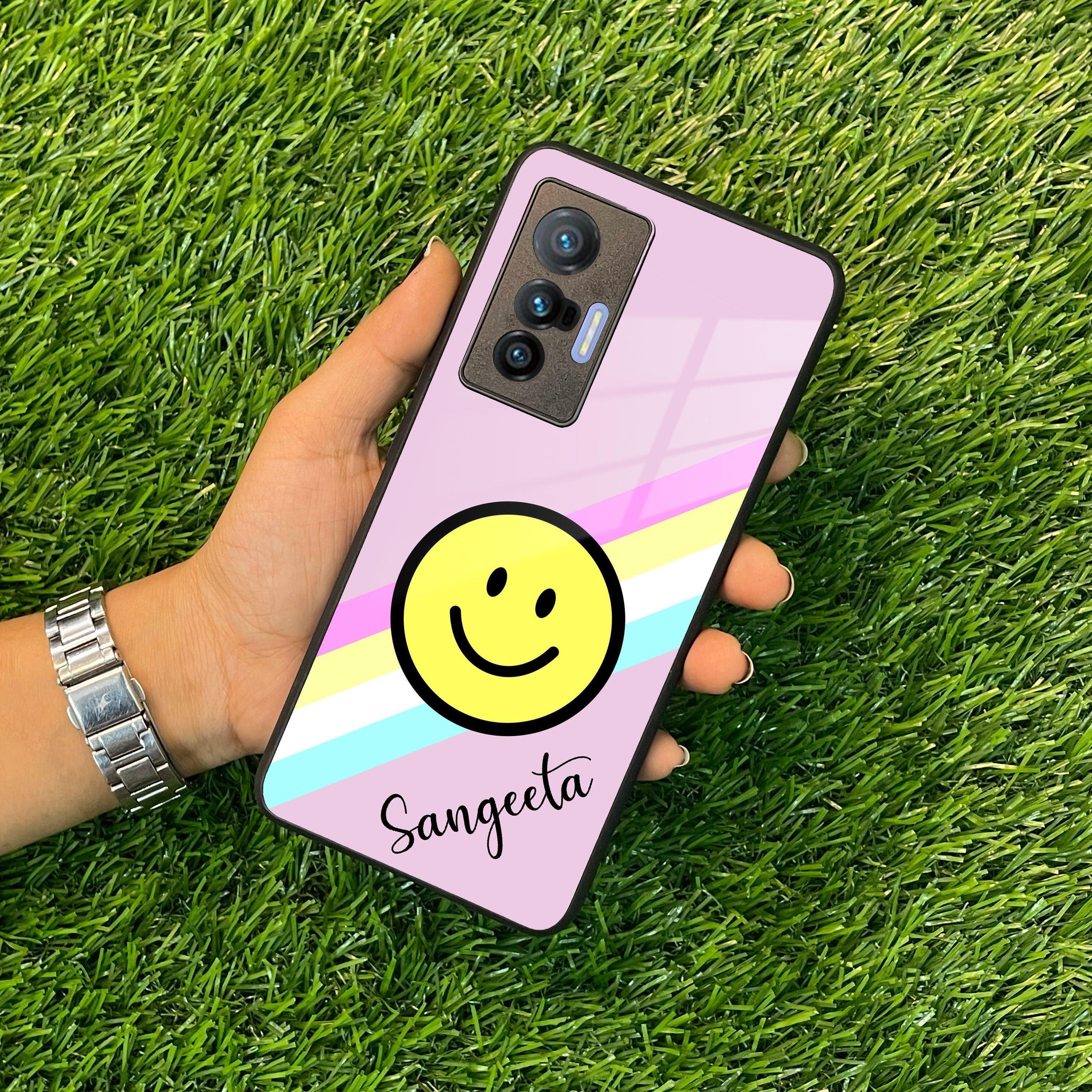 Smiley Glass Case Cover For Vivo - ShopOnCliQ
