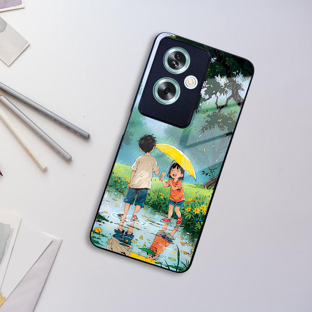 Raindrop Moments Glass Case Cover For Oppo