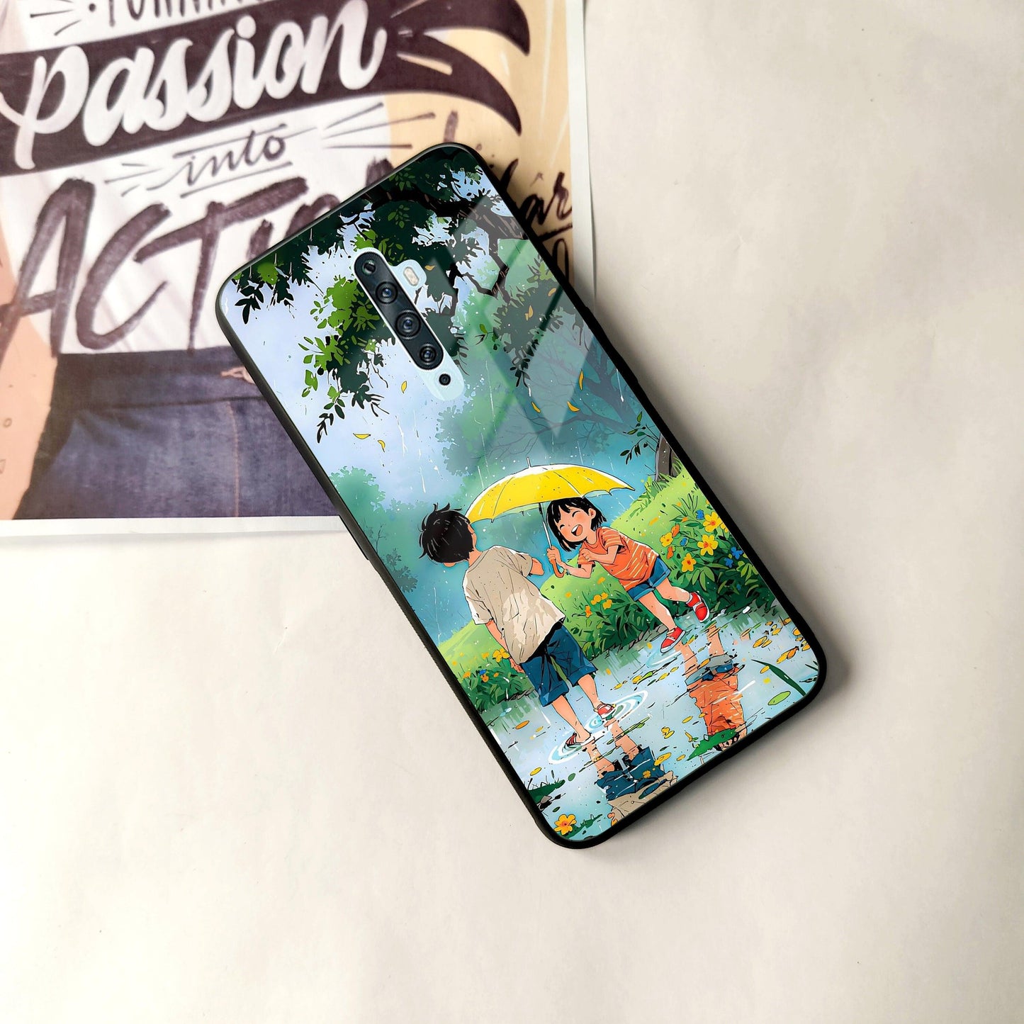 Raindrop Moments Glass Case Cover For Oppo