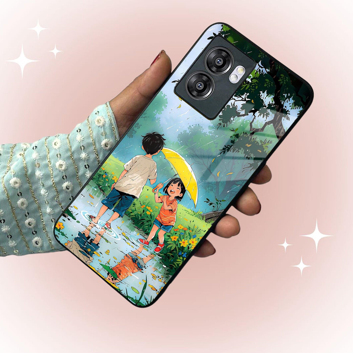 Raindrop Moments Glass Case Cover For Oppo