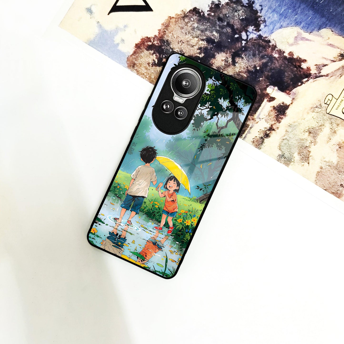 Raindrop Moments Glass Case Cover For Oppo