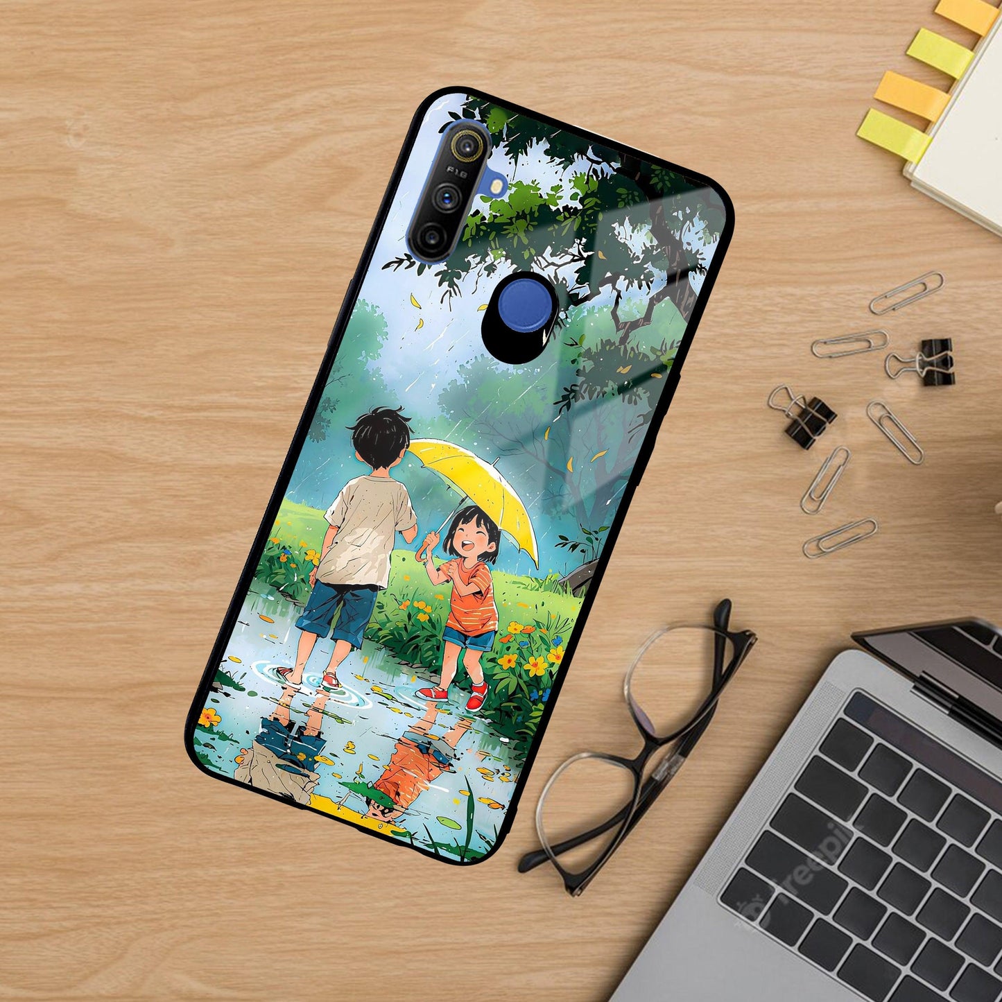 Raindrop Moments Glass Case Cover For Realme/Narzo