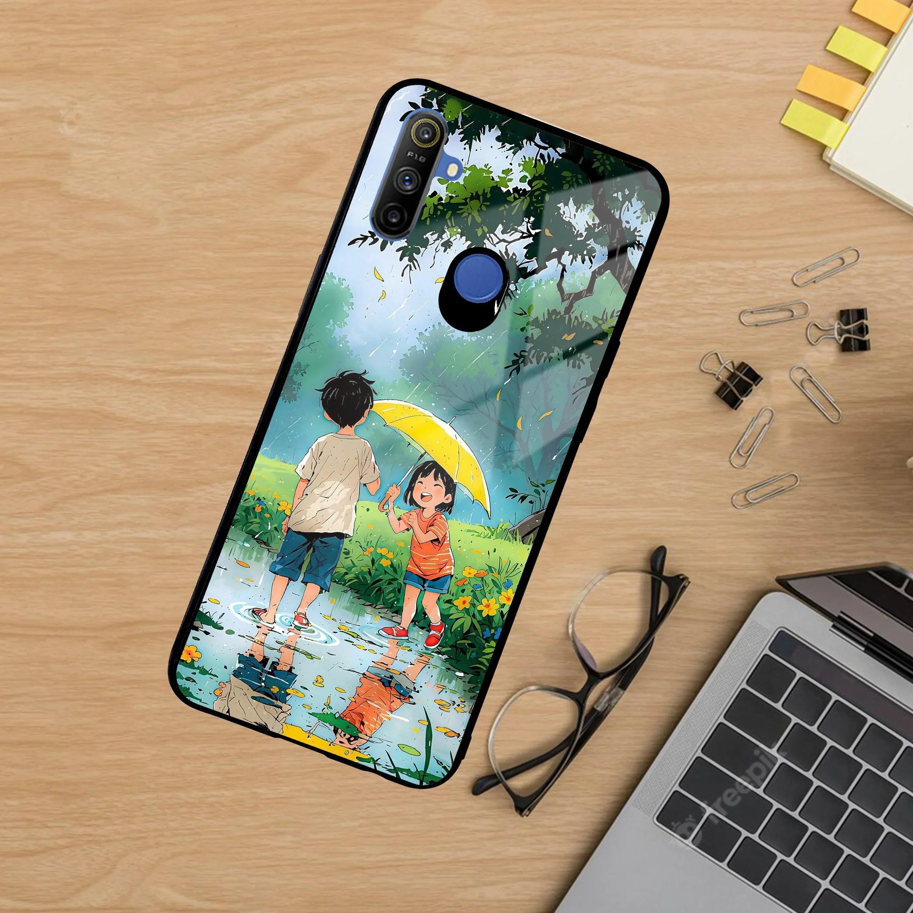 Raindrop Moments Glass Case Cover For Realme/Narzo - ShopOnCliQ