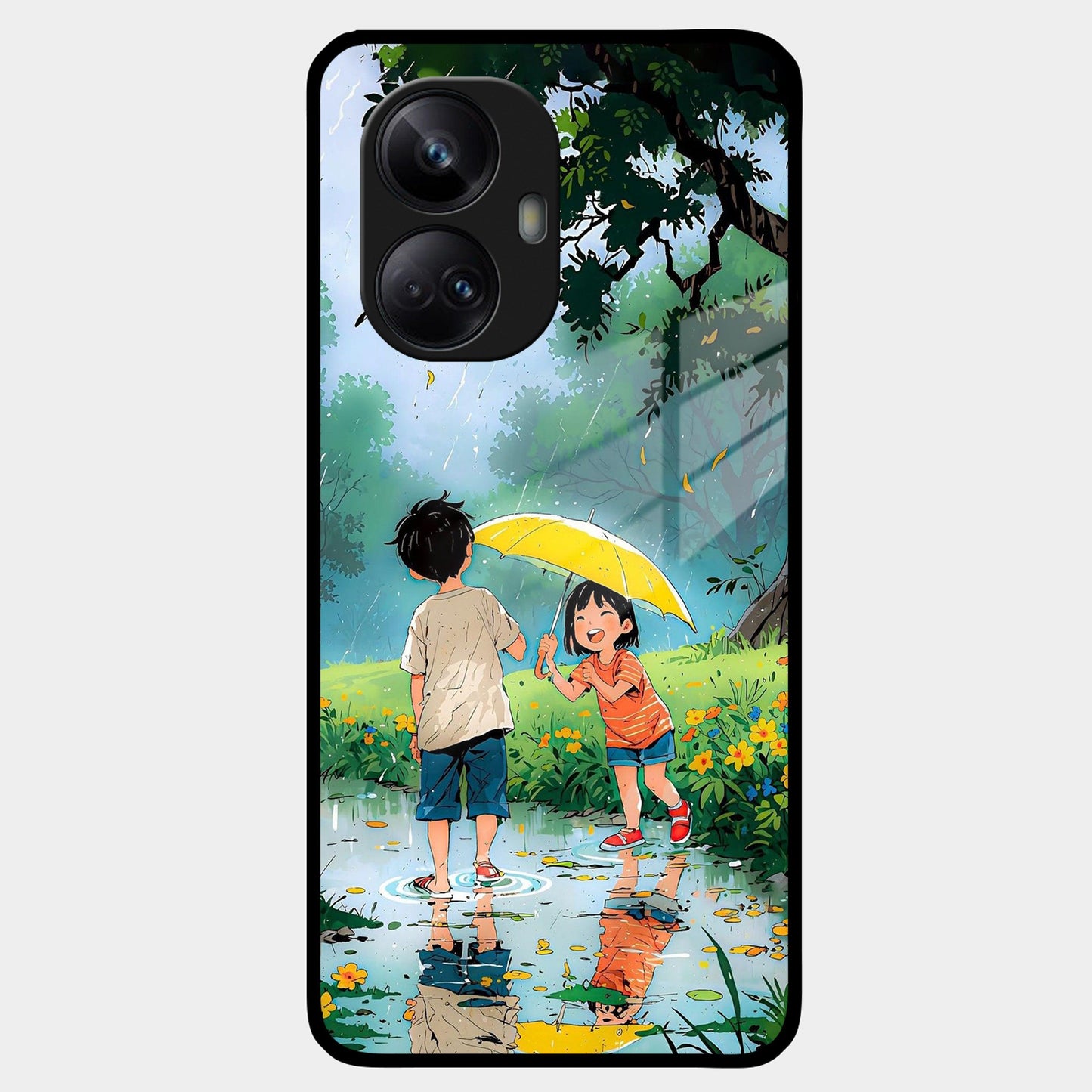 Raindrop Moments Glass Case Cover For Realme/Narzo