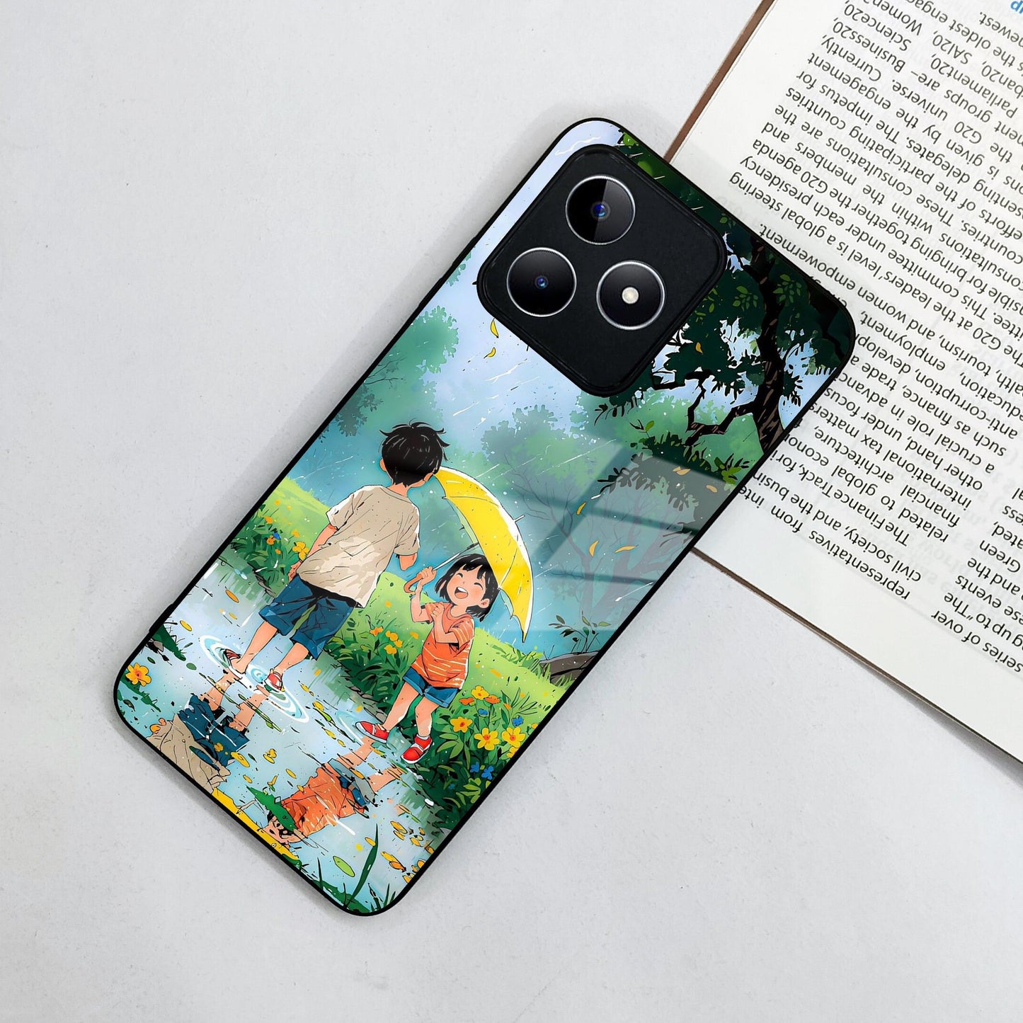 Raindrop Moments Glass Case Cover For Realme/Narzo