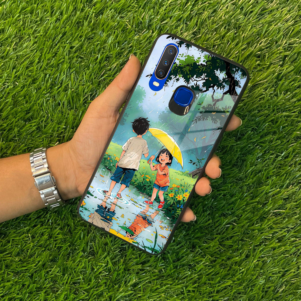 Raindrop Moments Glass Case Cover For Vivo - ShopOnCliQ
