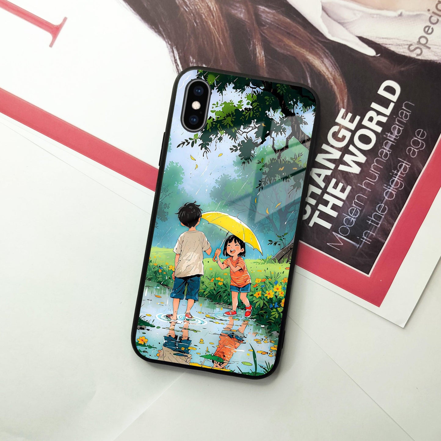 Raindrop Moments Glass Case Cover For iPhone - ShopOnCliQ