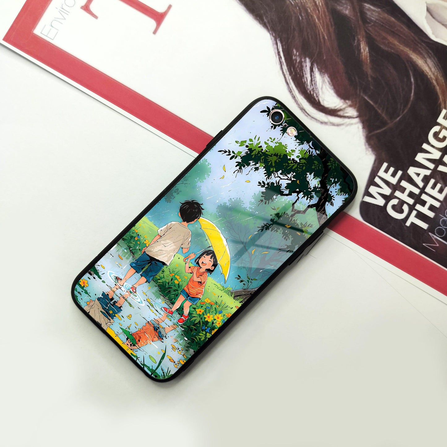 Raindrop Moments Glass Case Cover For iPhone