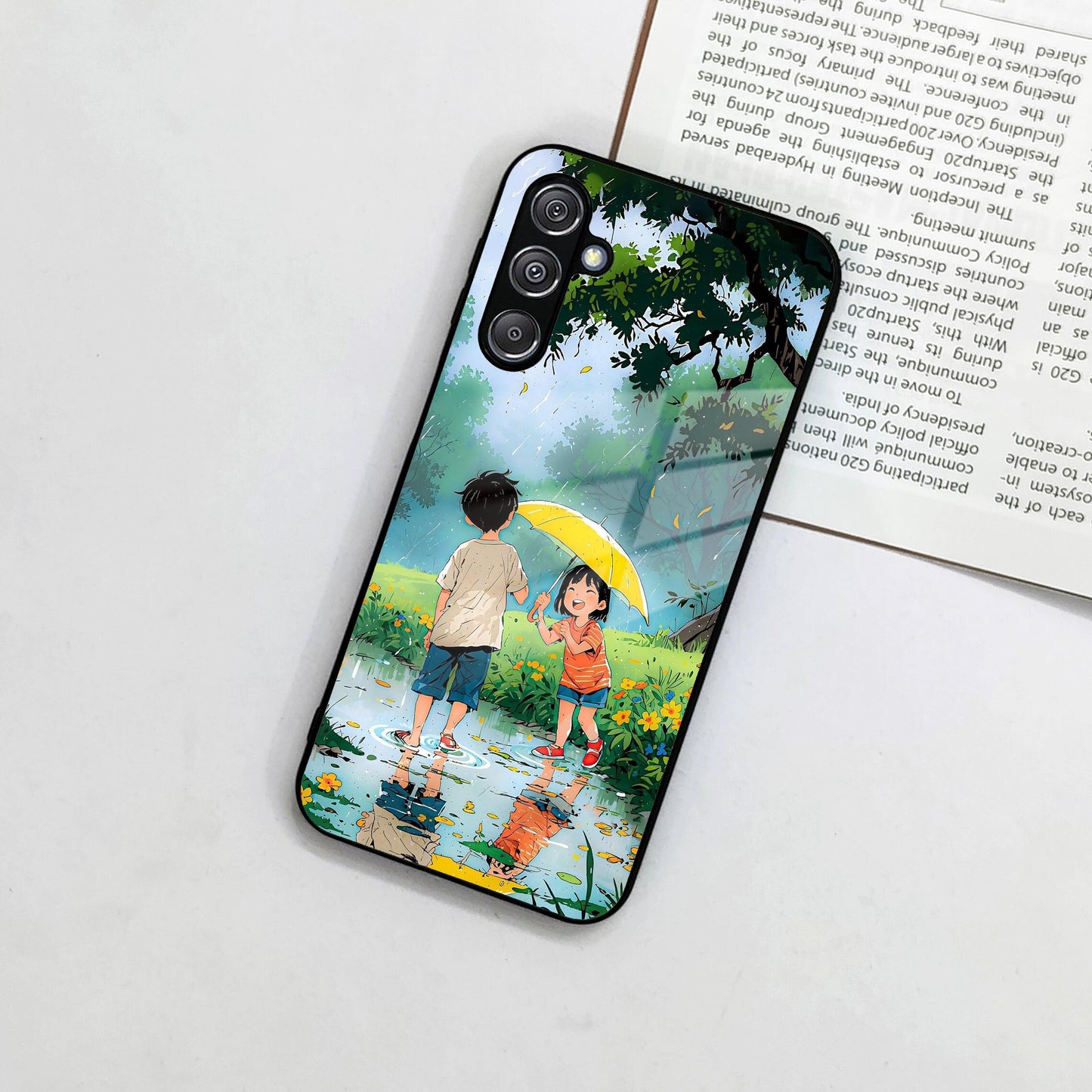 Raindrop Moments Glass Case Cover for Samsung