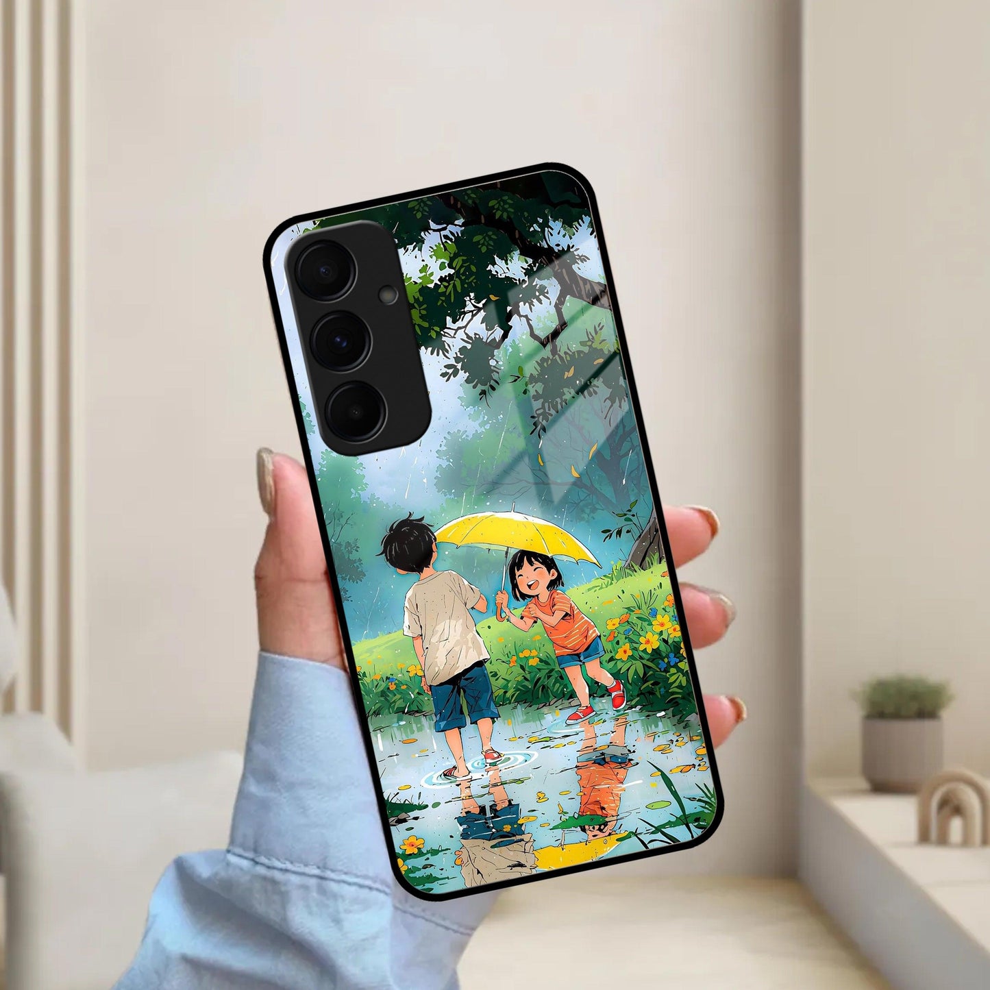 Raindrop Moments Glass Case Cover for Samsung