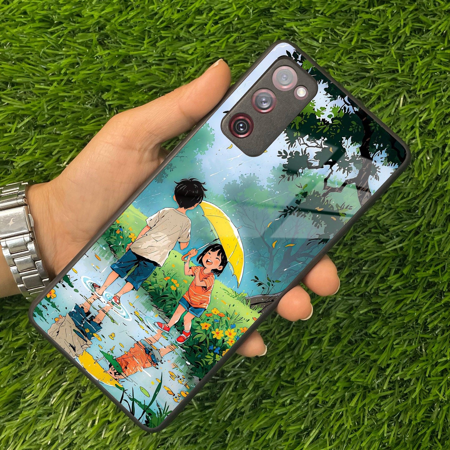 Raindrop Moments Glass Case Cover for Samsung