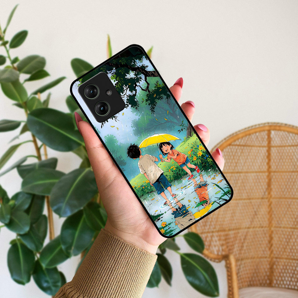 Raindrop Moments Glossy Metal Case Cover For Motorola - ShopOnCliQ
