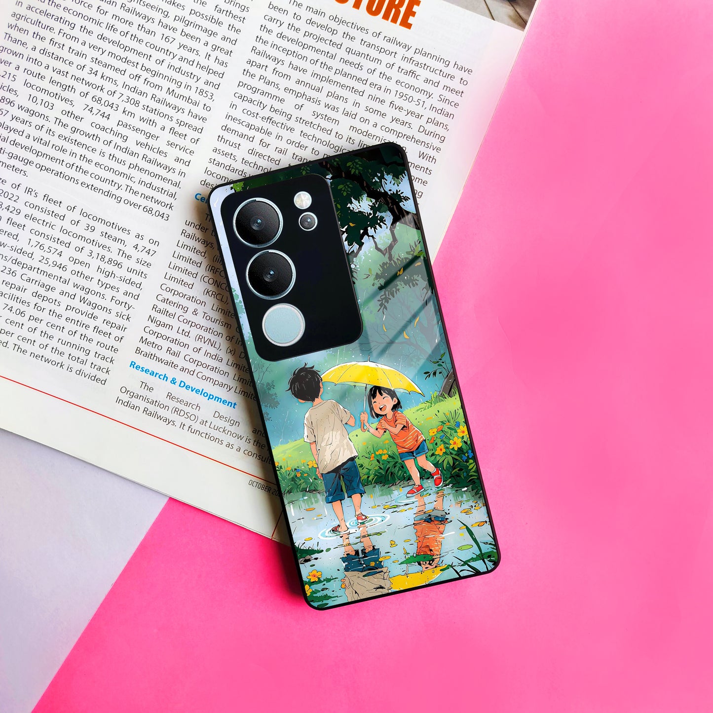 Raindrop Moments Glossy Metal Case Cover For Vivo - ShopOnCliQ