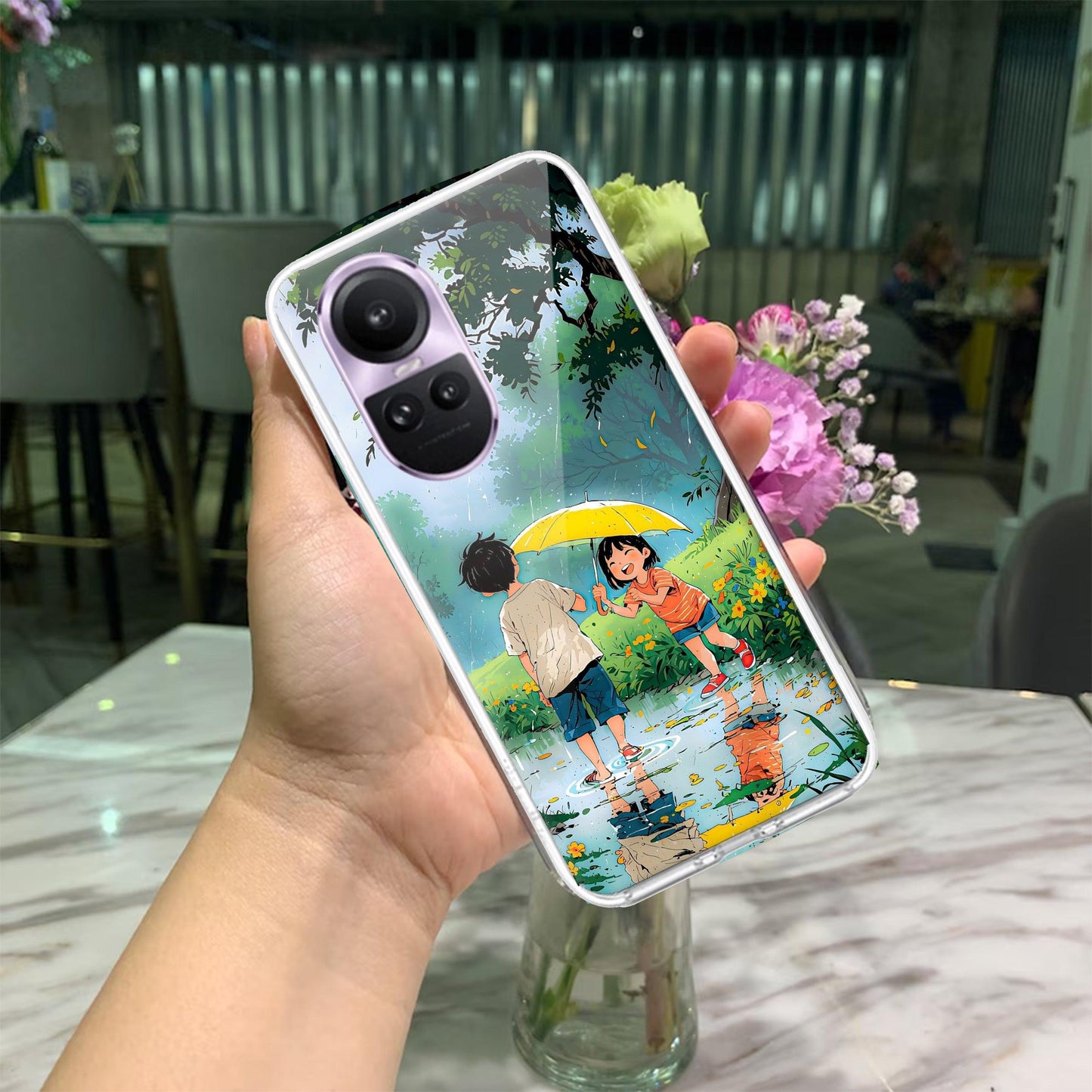 Raindrop Moments Transparent Silicon Case For Oppo