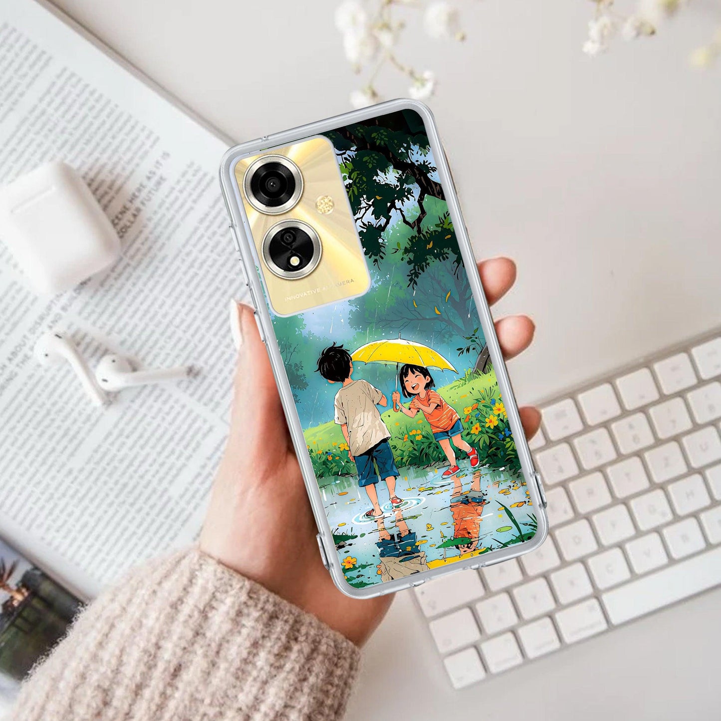 Raindrop Moments Transparent Silicon Case For Oppo