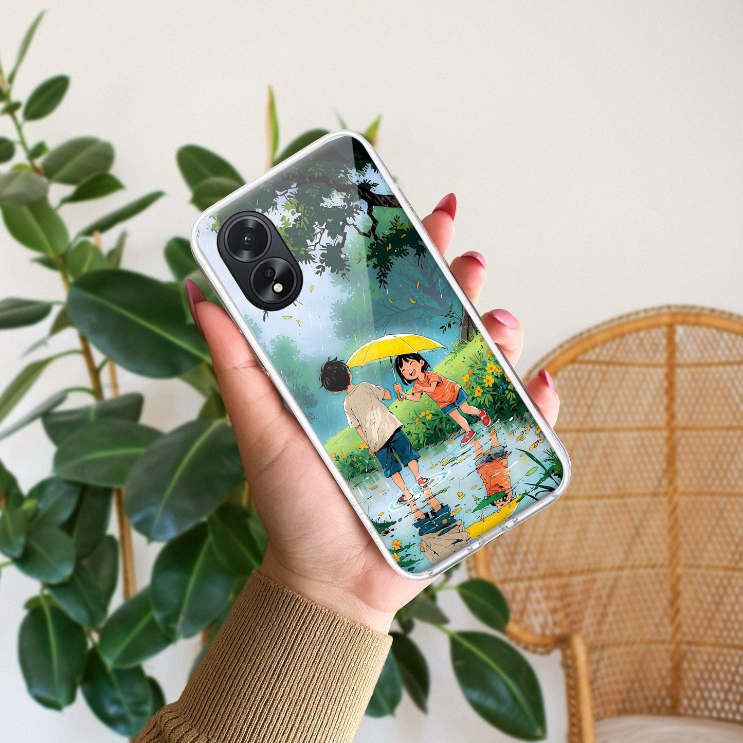 Raindrop Moments Transparent Silicon Case For Oppo