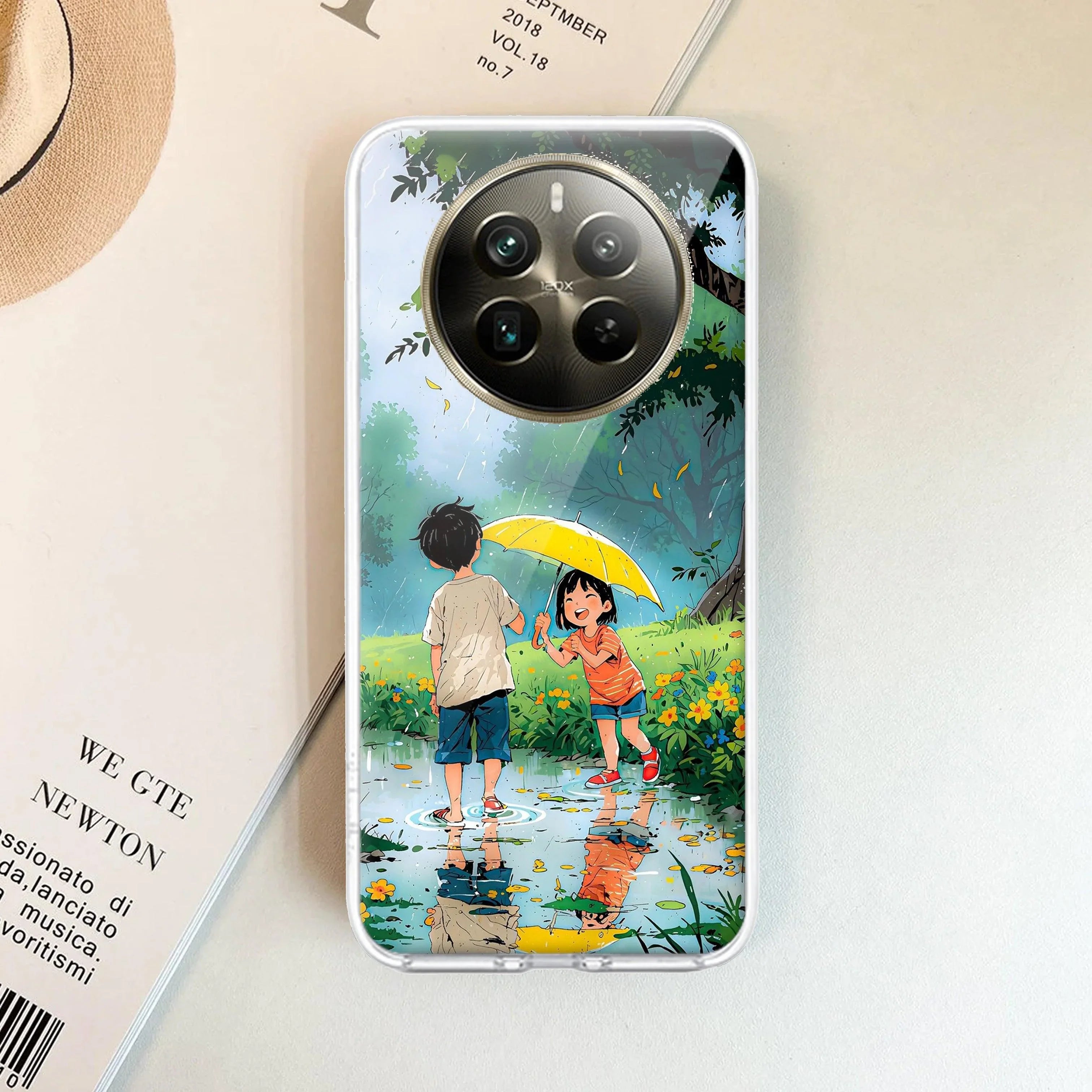 Raindrop Moments Transparent Silicon Case For Realme 14T 5G