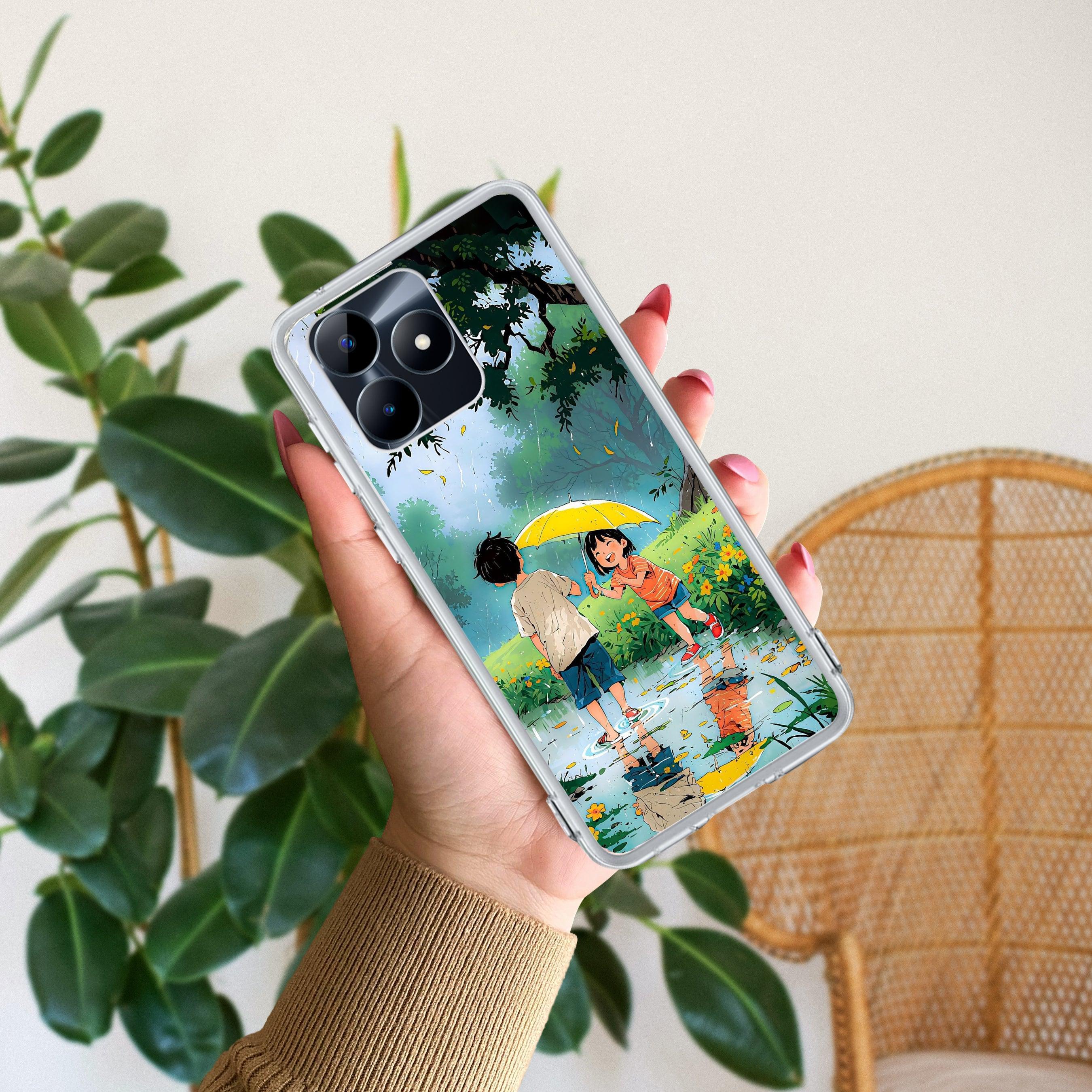 Raindrop Moments Transparent Silicon Case For Realme C53