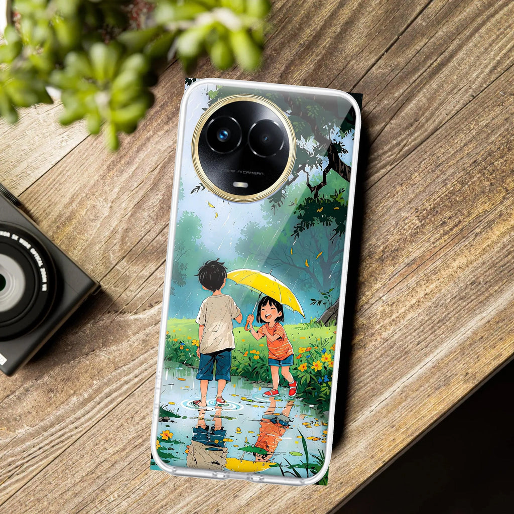 Raindrop Moments Transparent Silicon Case For Realme 11 5G