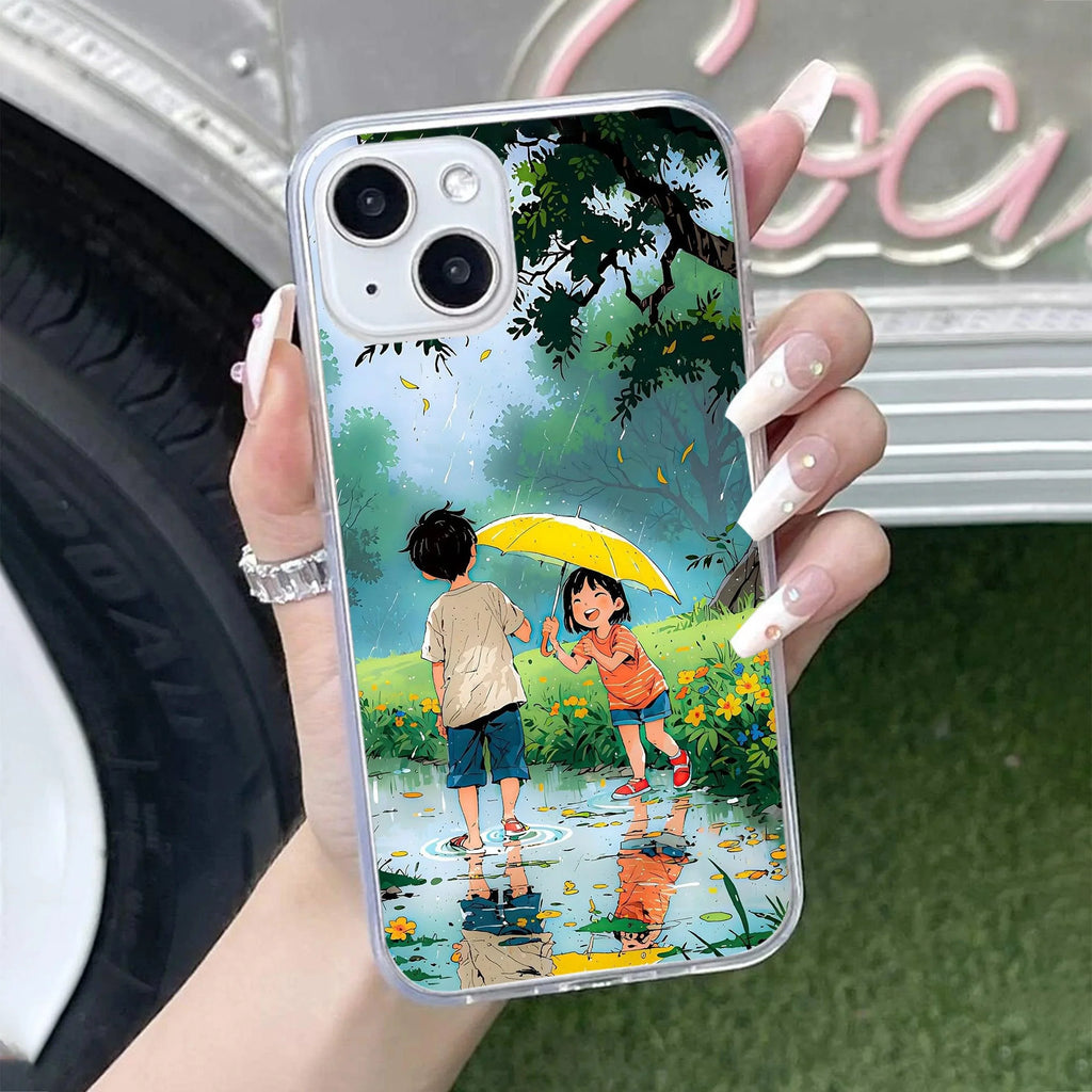 Raindrop Moments Transparent Silicon Case For iPhone 14 Plus