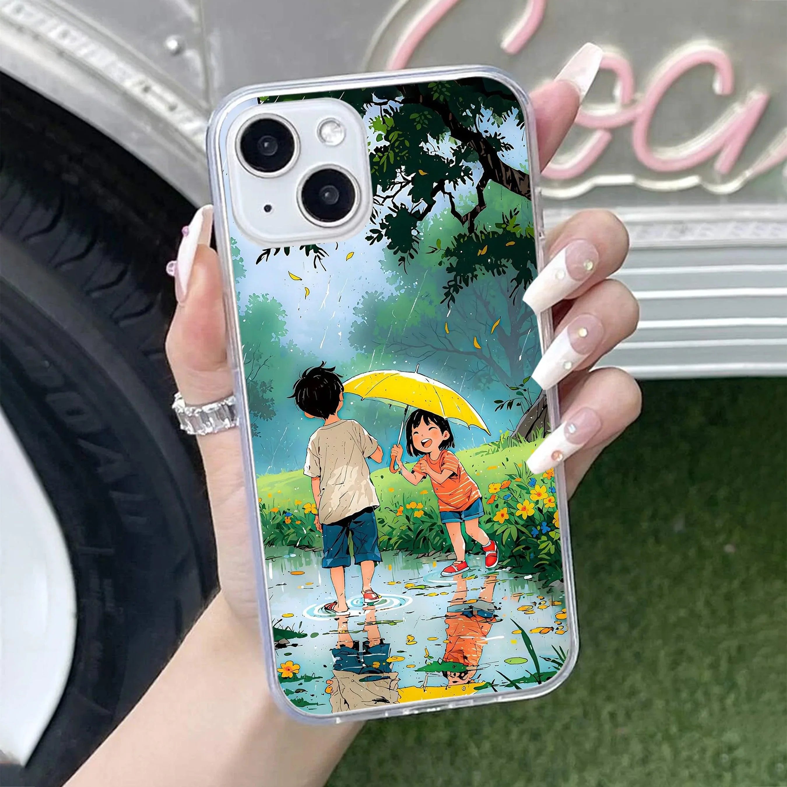 Raindrop Moments Transparent Silicon Case For iPhone 14 Plus