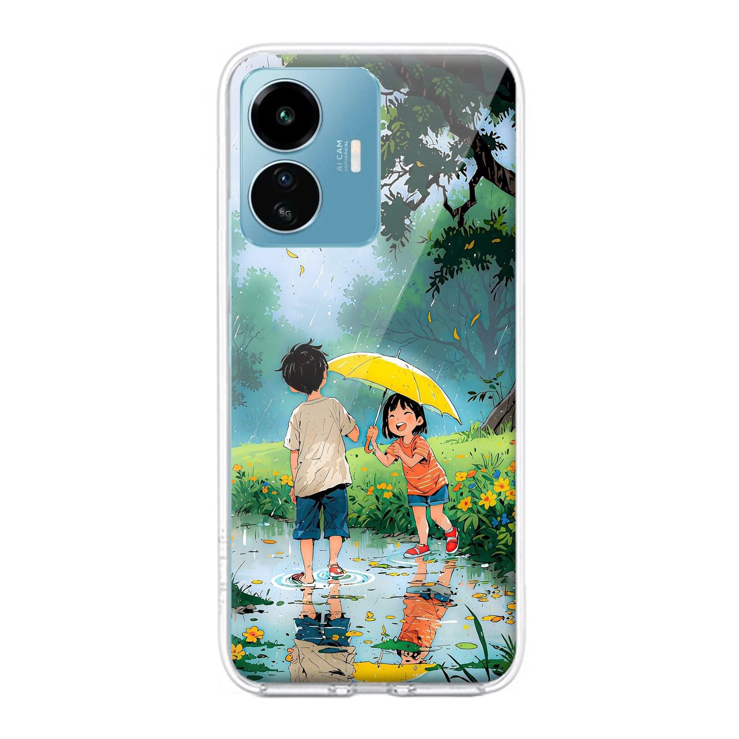 Raindrop Moments Transparent Silicon Case For iQOO ShopOnCliQ