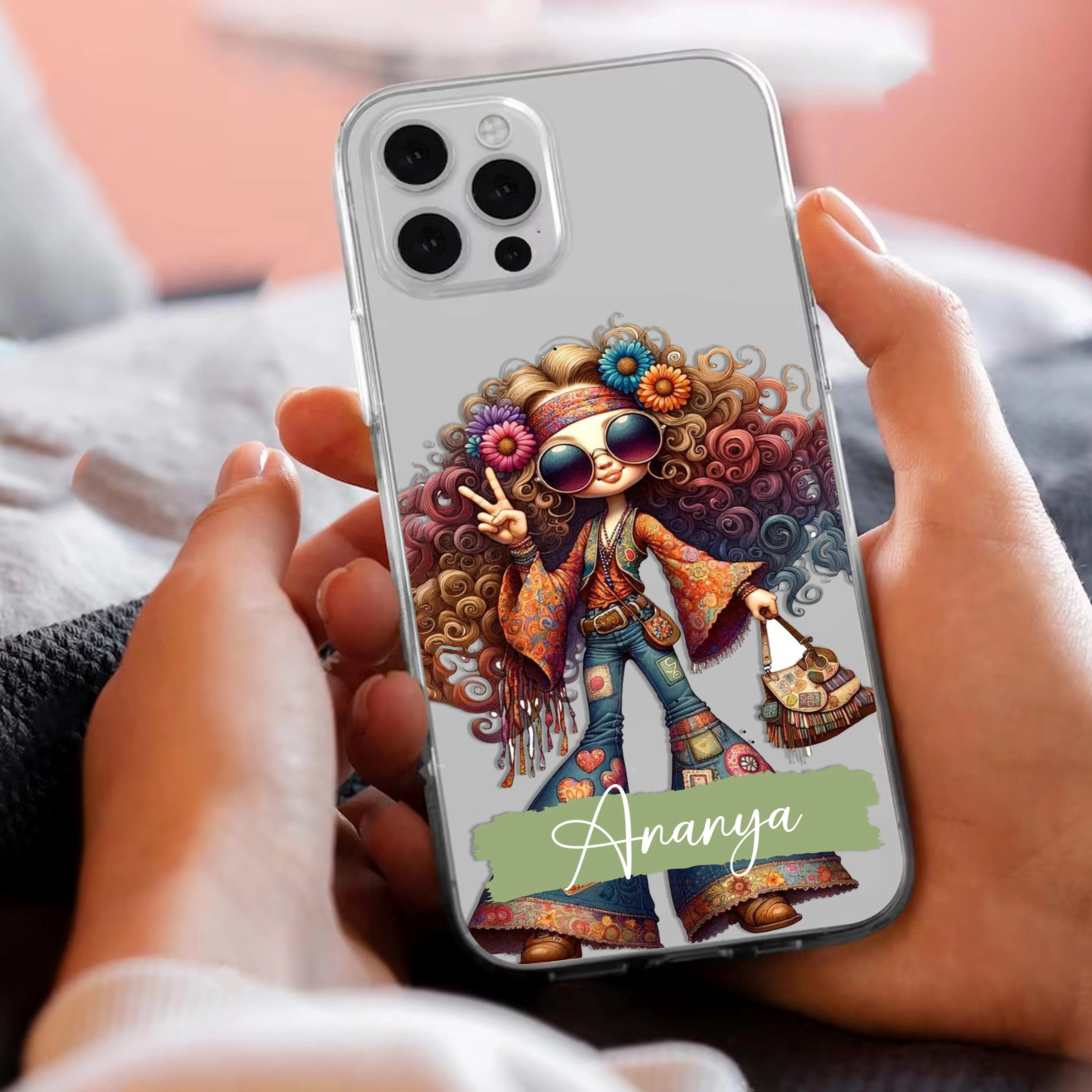 Ranngers Girl Customize Transparent Silicon Case For iPhone 14