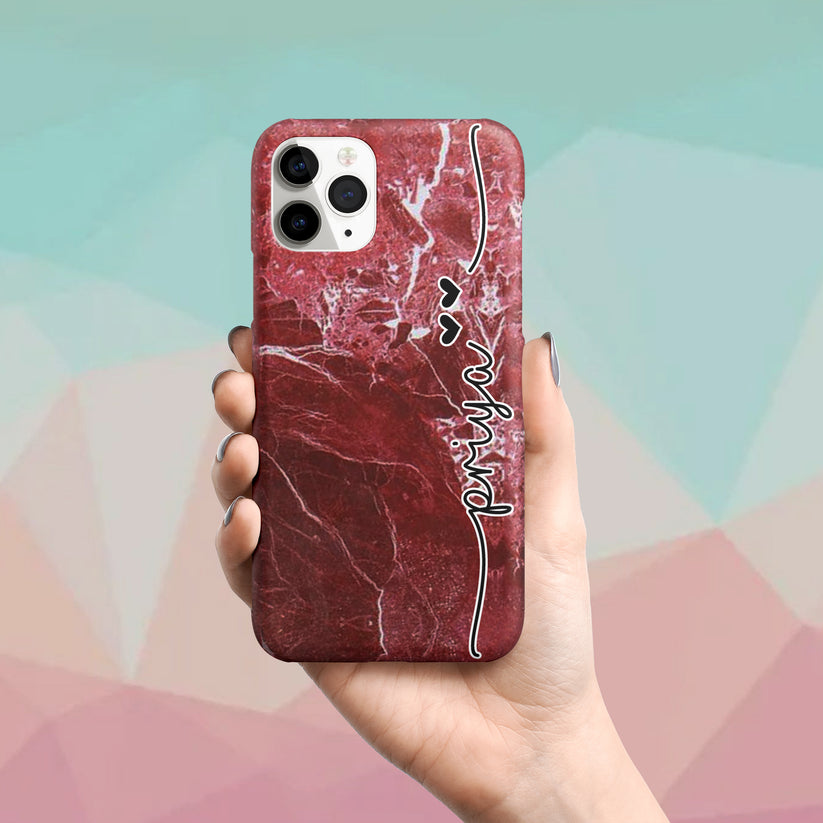 Marble Effect Phone Case Cover For iPhone