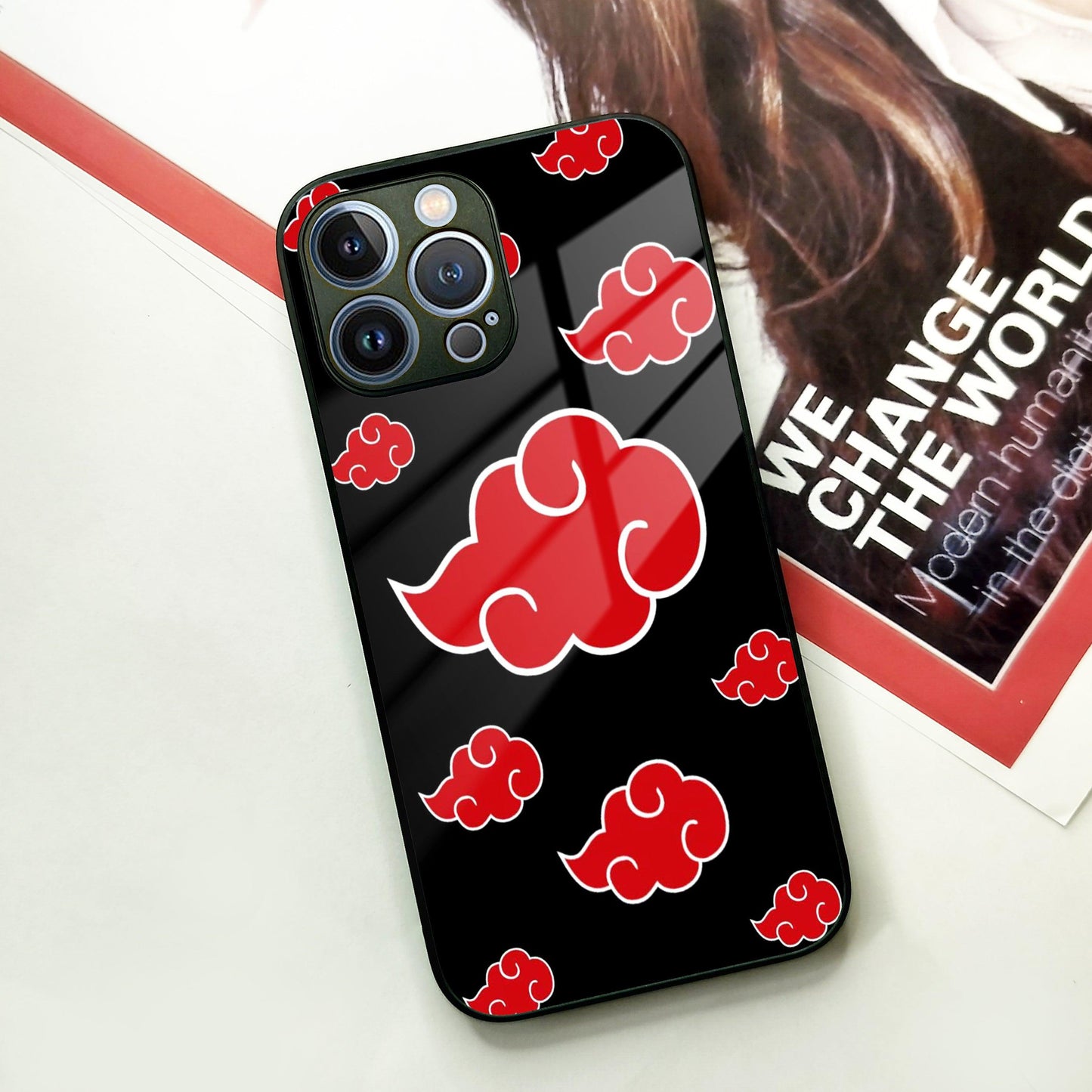 Red Cloud Mobile Glass Phone Case For iPhone