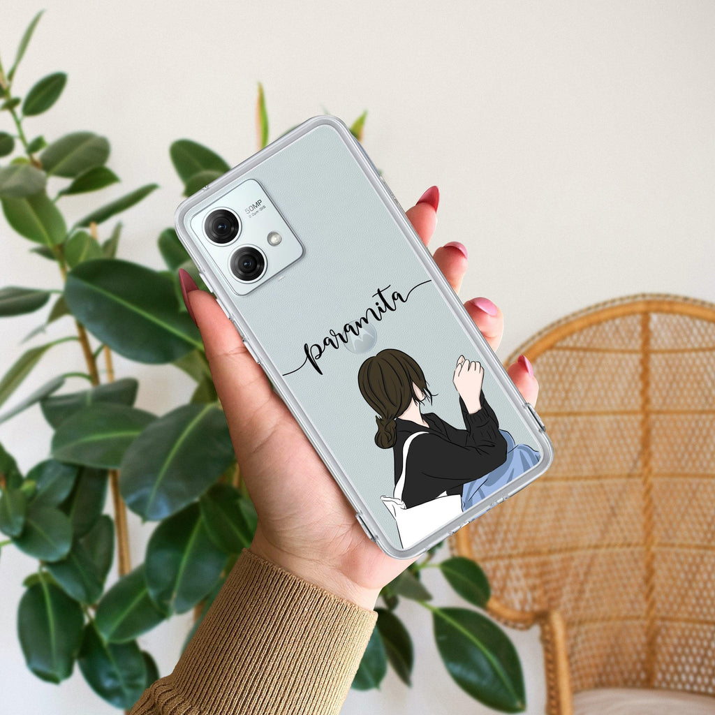 Relax Mood Customize Transparent Silicon Case For Motorola G85 5G