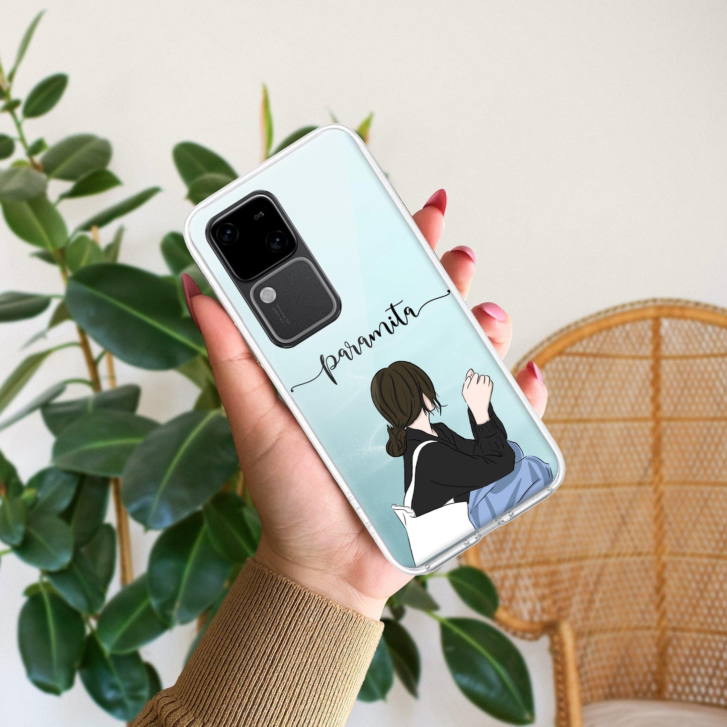 Relax Mood Customize Transparent Silicon Case For Vivo