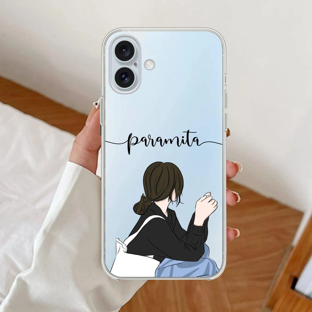 Relax Mood Customize Anti Yellow Clear Case For iPhone 16 Plus