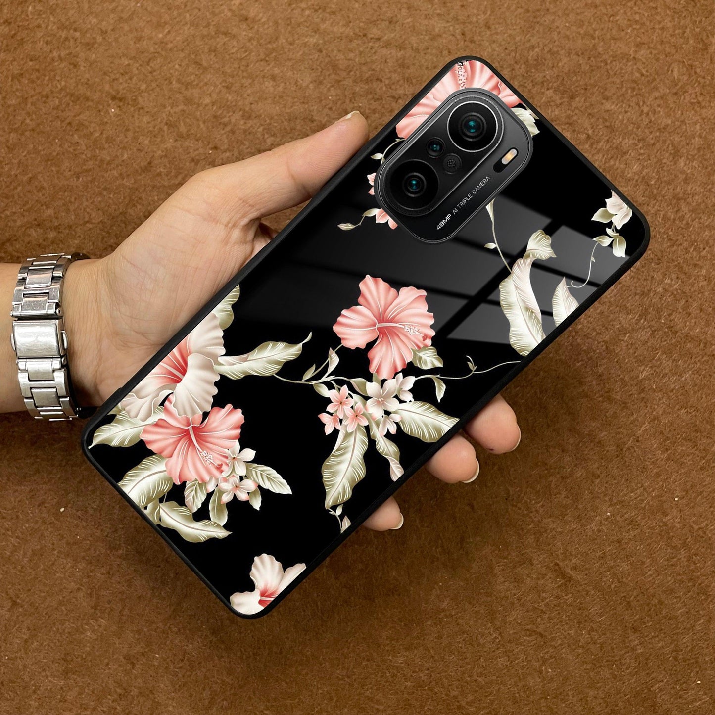 Retro Floral Glass Phone Case And Cover For Redmi/Xiaomi