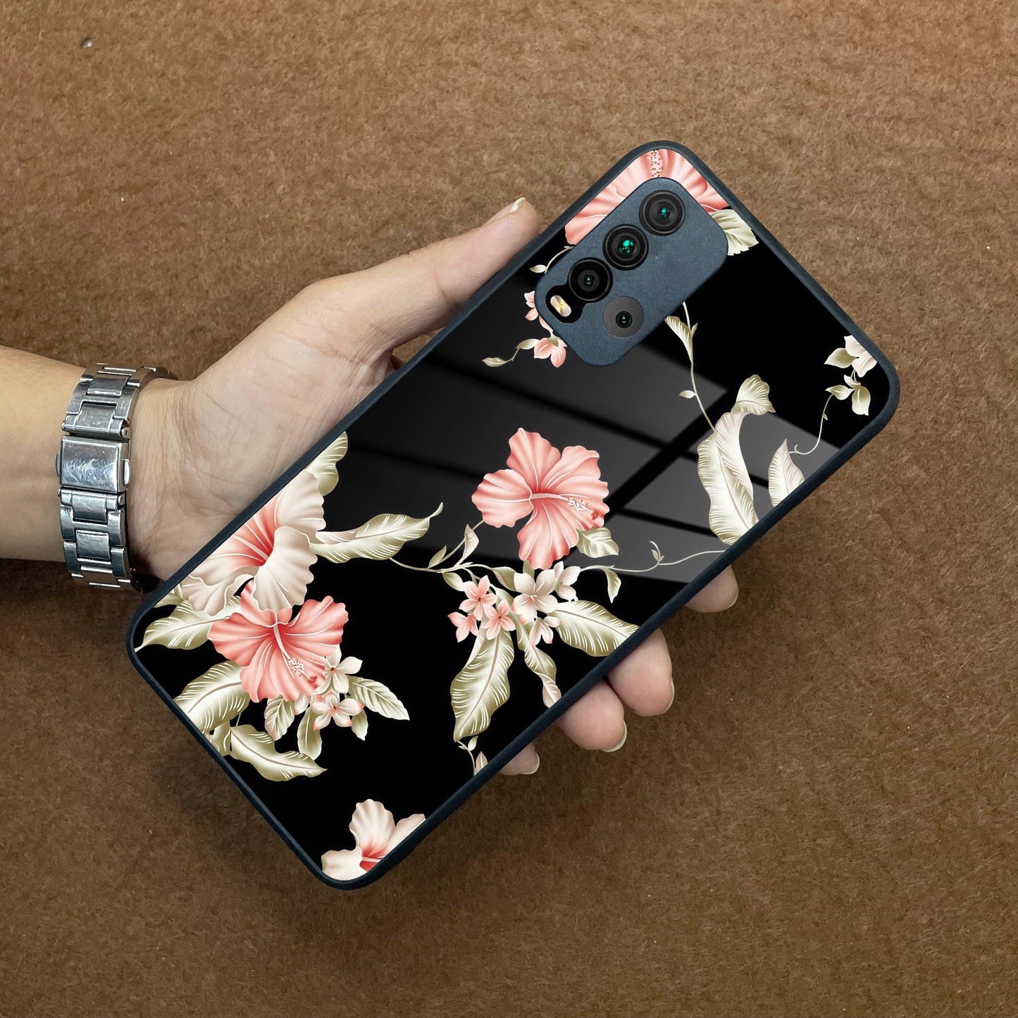 Retro Floral Glass Phone Case And Cover For Redmi/Xiaomi