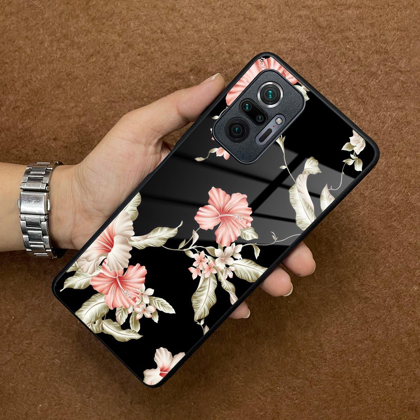 Retro Floral Glass Phone Case And Cover For Redmi/Xiaomi