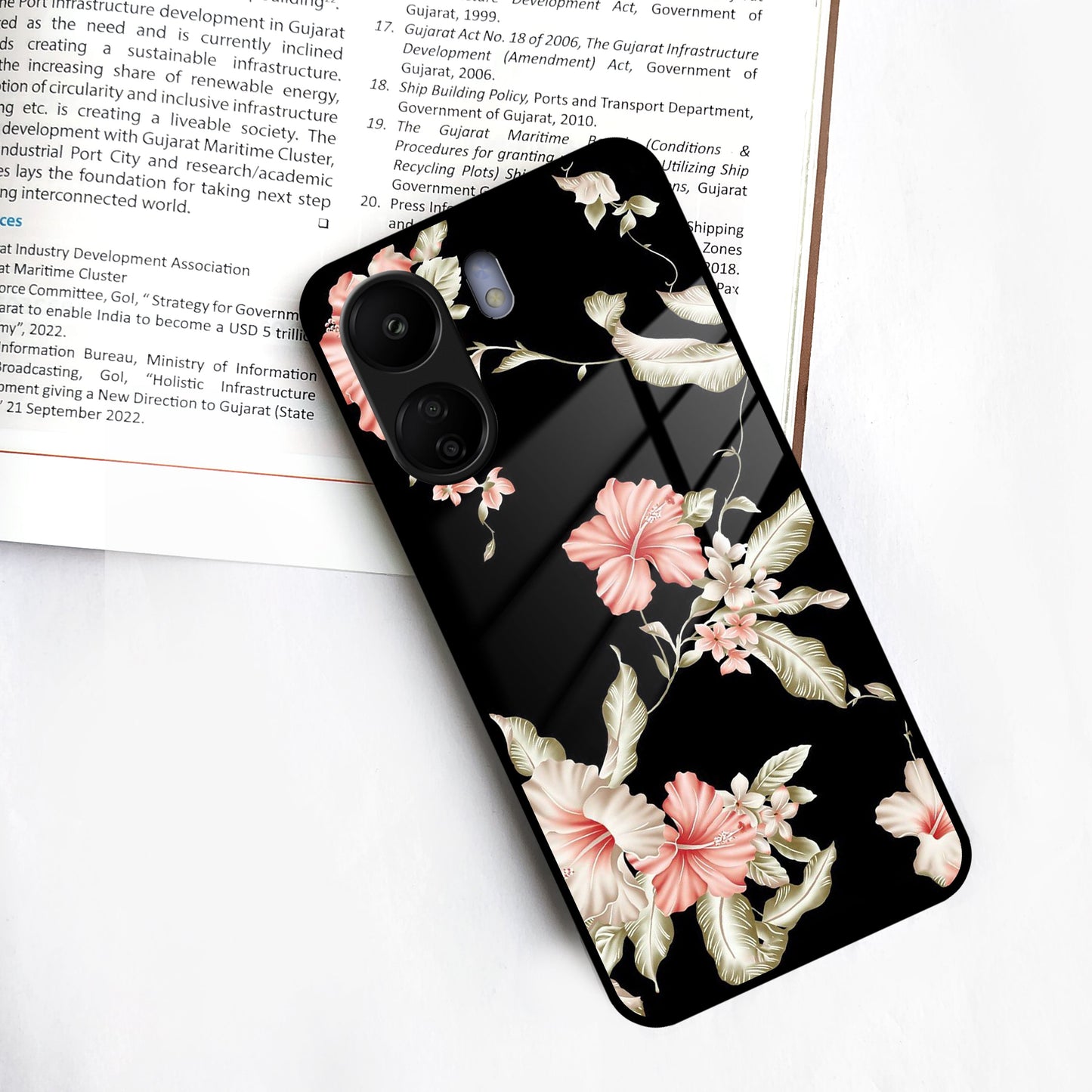 Retro Floral Glass Phone Case And Cover For Redmi/Xiaomi ShopOnCliQ