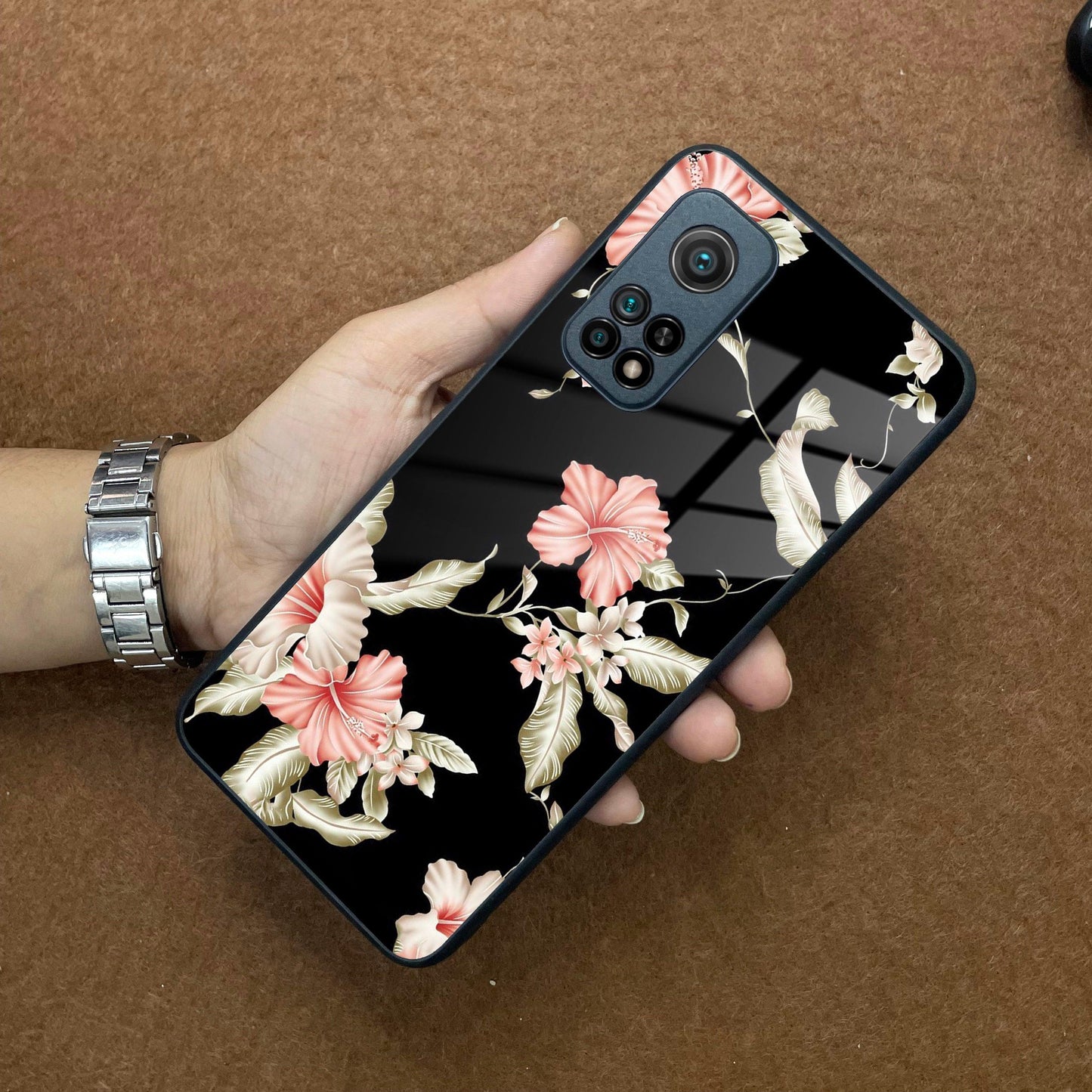 Retro Floral Glass Phone Case And Cover For Redmi/Xiaomi