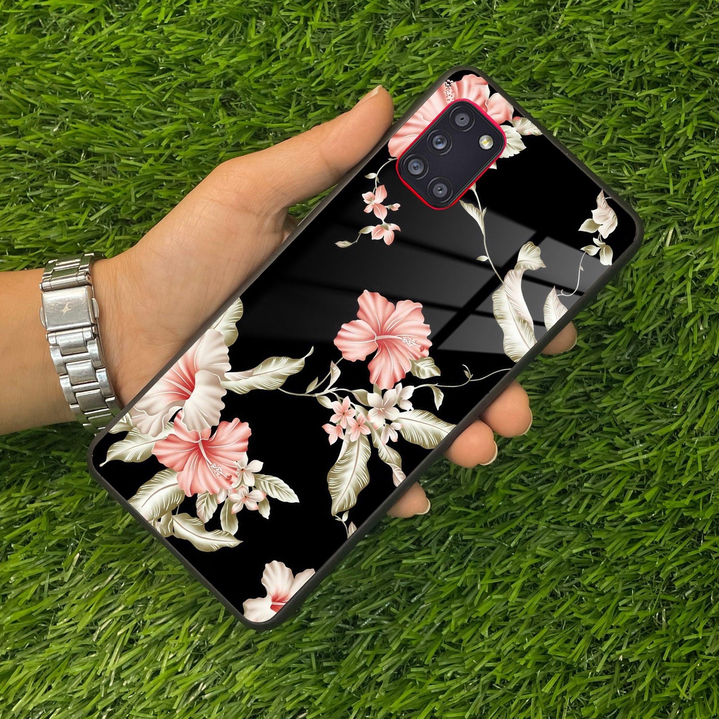 Retro Floral Glass Phone Case And Cover For Samsung