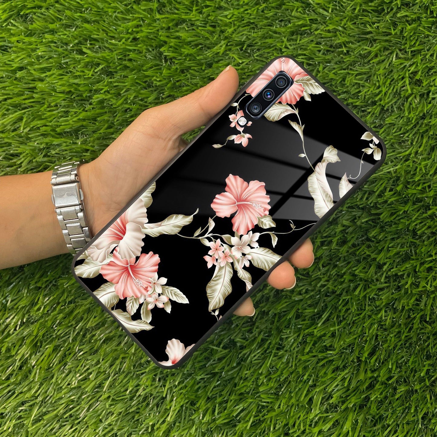 Retro Floral Glass Phone Case And Cover For Samsung