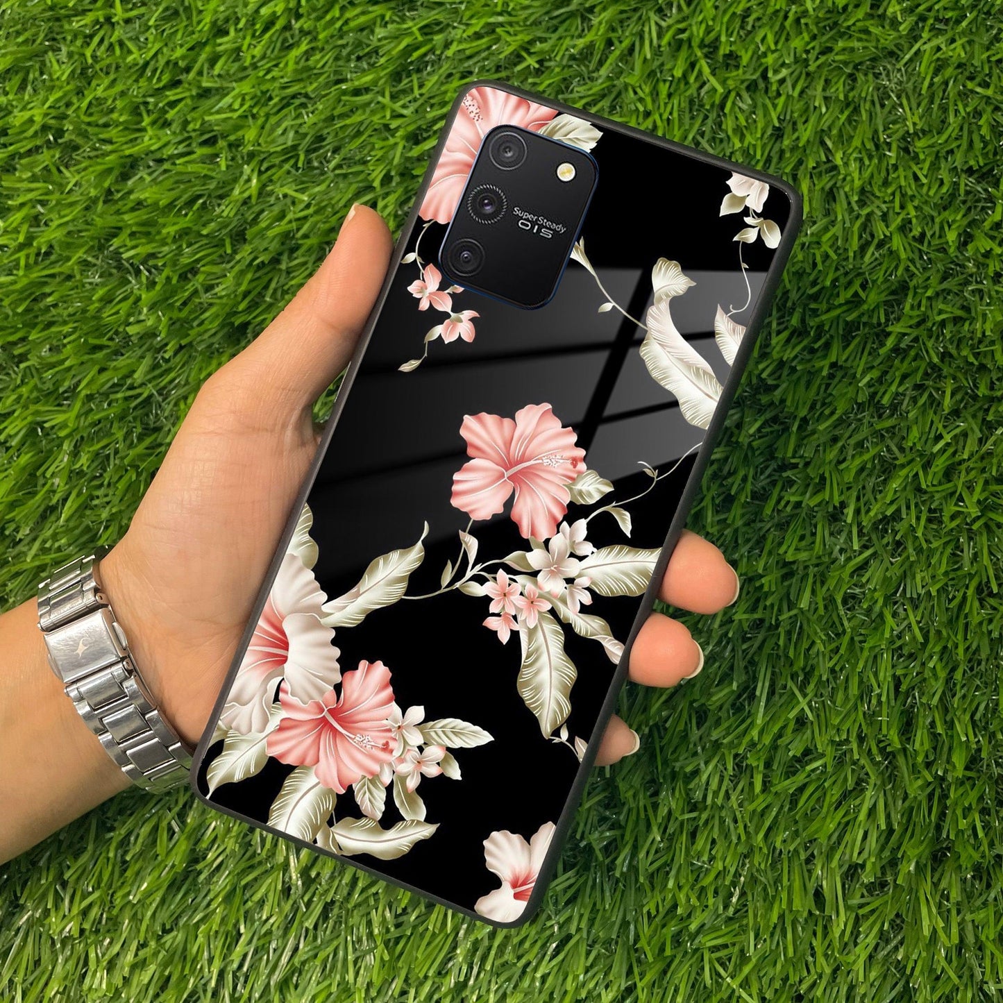 Retro Floral Glass Phone Case And Cover For Samsung